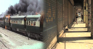 Load shedding: Protestors burn four train bogies in Jhang